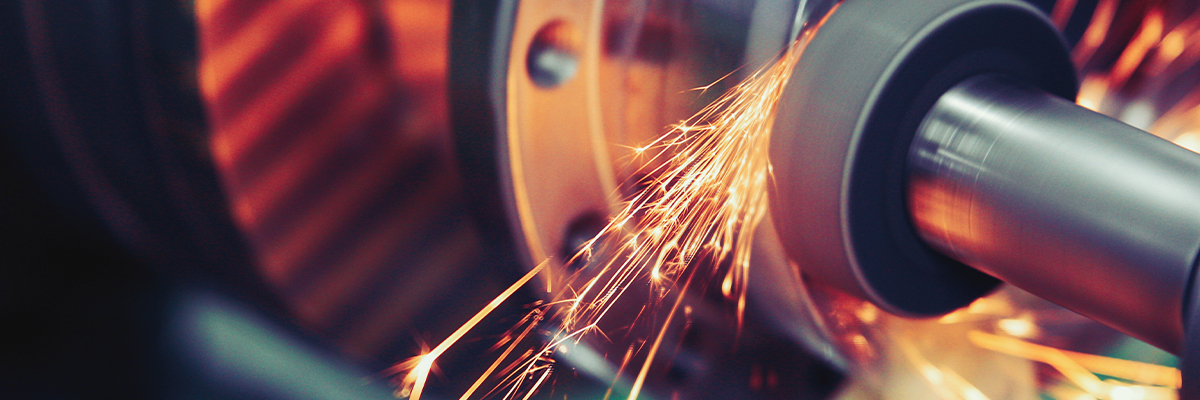 metal grinding closeup